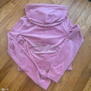 Cropped Juicy Couture Pink Velour Jacket